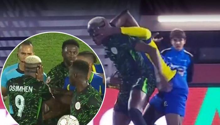 Osimhen suratına darbe alınca çılgına döndü