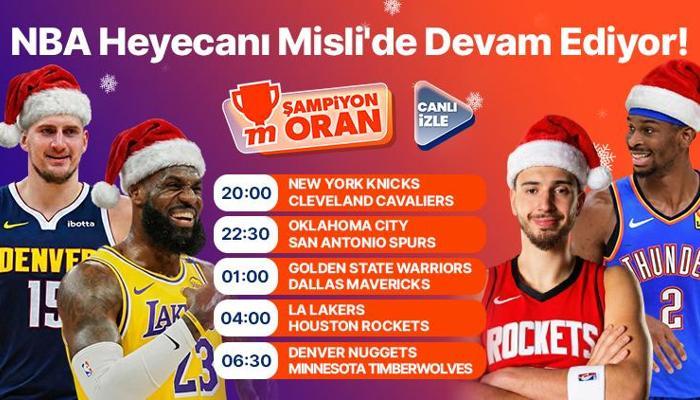 NBA’de heyecan Şampiyon Oranlar ile Misli'de