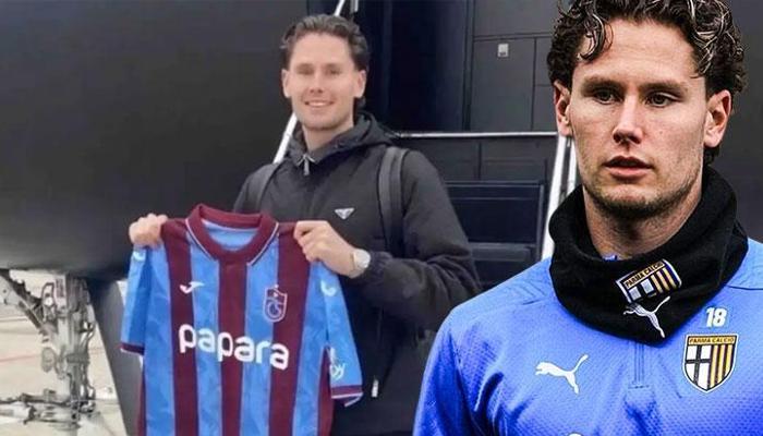 Trabzonspor'un yeni sol beki Mathias Lovik imza için geldi