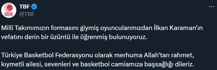 Eski milli basketbolcu İlkan Karaman trafik kazasında hayatını kaybetti