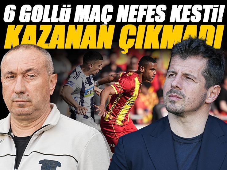 6 gollü maç nefesleri kesti, kazanan çıkmadı! Göztepe - Kasımpaşa maçı sonucu: 3-3