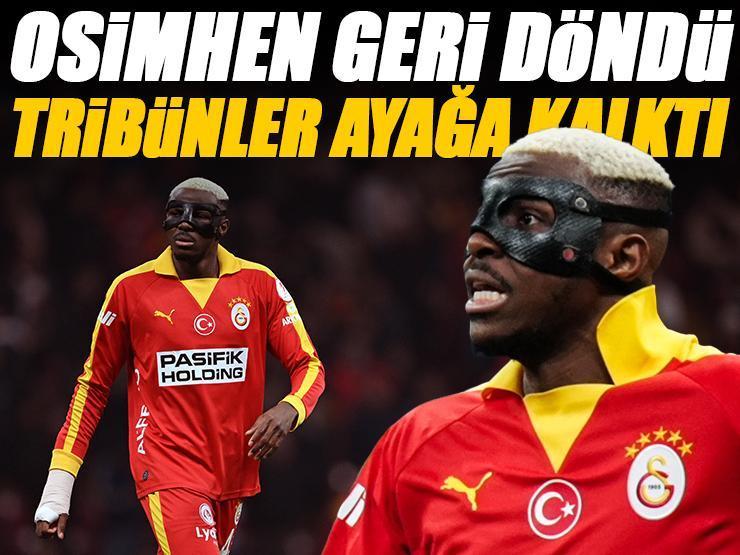 Galatasaray'da Victor Osimhen geri döndü! Taraftardan sevgi seli...