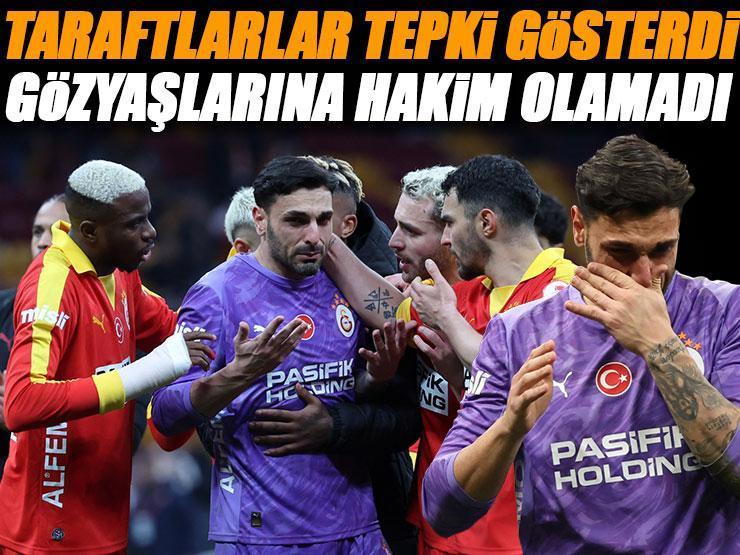 Galatasaray taraftarı büyük tepki gösterdi! Günay Güvenç maç sonu gözyaşlarını tutamadı