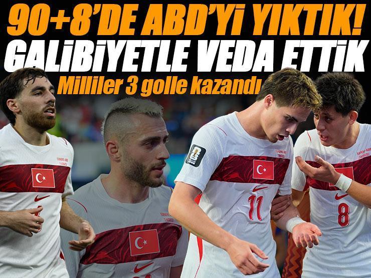 Dünya Kupası'na galibiyet ile veda ettik | Maç sonucu Türkiye - ABD: 3-2 (2026 Dünya Kupası D Grubu)