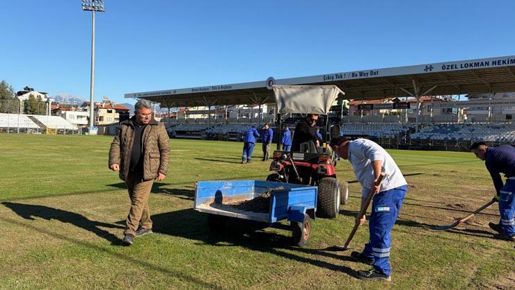 Fethiyespor-Galatasaray maçı öncesi son hazırlıklar devam ediyor