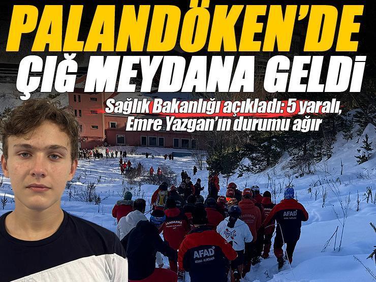 Palandöken'de çığ meydana geldi: Sağlık Bakanlığı açıkladı! 5 yaralı