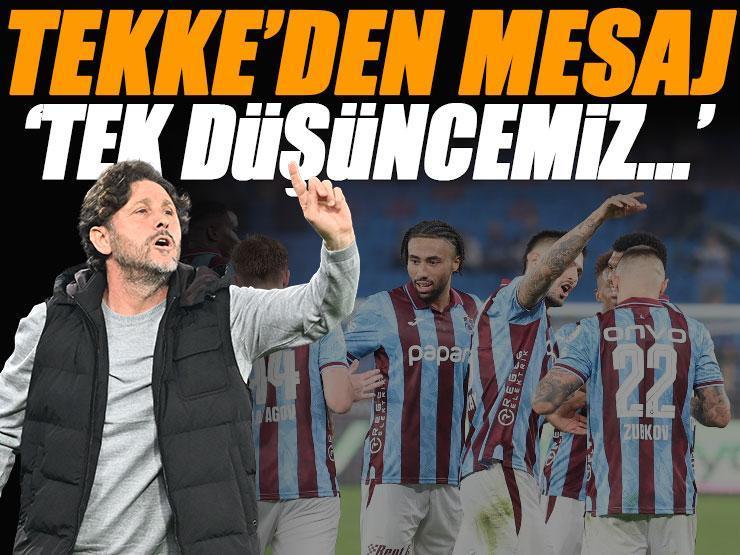 Trabzonspor teknik direktörü Fatih Tekke'den oyunculara mesaj: 'Tek düşüncemiz 3 puan'