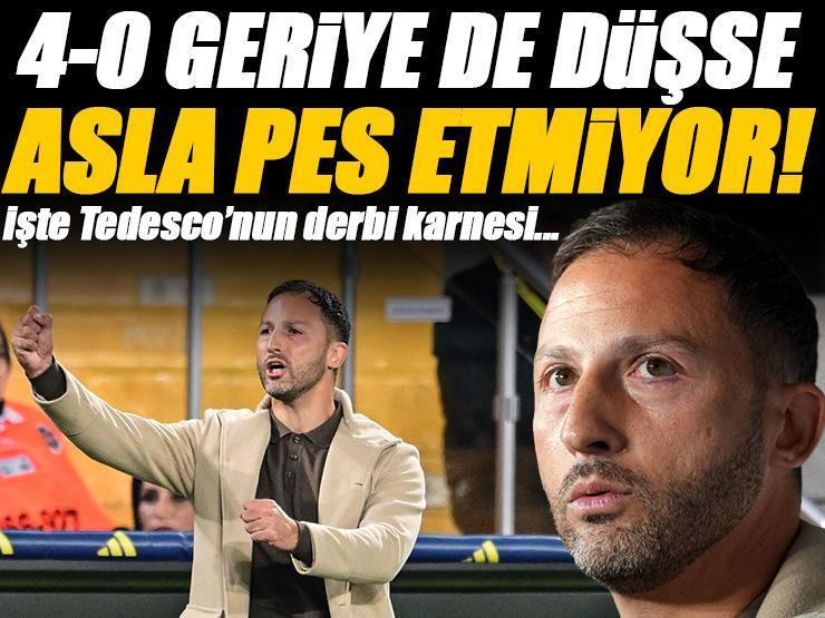 Domenico Tedesco, 4-0 geriye düşse de vazgeçmiyor! Beşiktaş-Fenerbahçe maçı öncesi çarpıcı istatistik...
