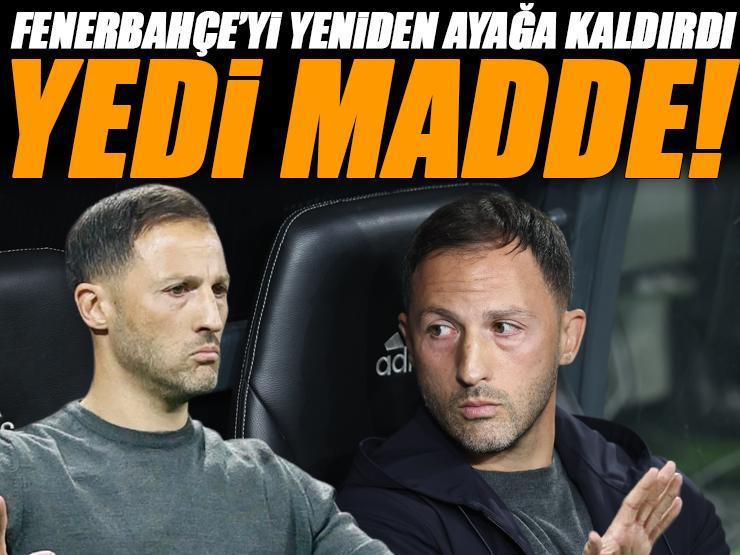 Tedesco'nun başarısı yedi maddede saklı! Fenerbahçe'yi ayağa kaldırdı