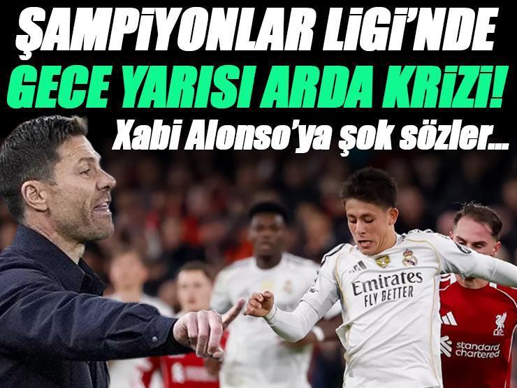 Şampiyonlar Ligi'nde gece yarısı Arda Güler krizi! Liverpool-Real Madrid maçında isyan, Xabi Alonso'ya şok sözler...
