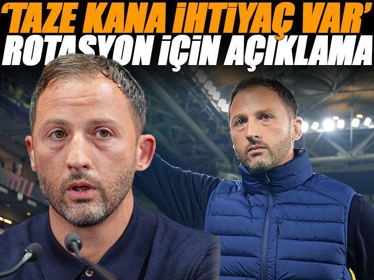 Fenerbahçe teknik direktörü Domenico Tedesco'dan rotasyon sözleri: 'Taze kanlara ihtiyacımız var'