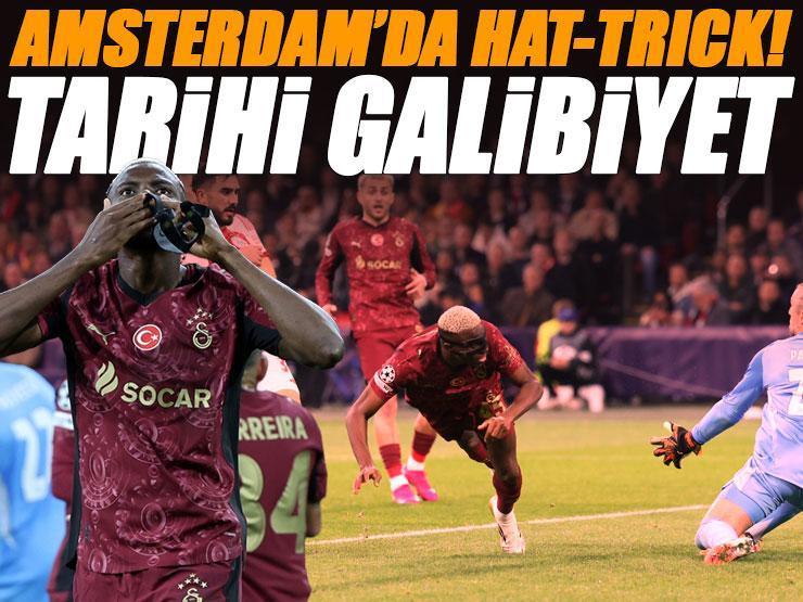 Osimhen'den hat-trick, Galatasaray'dan Amsterdam'da tarihi galibiyet... Ajax - Galatasaray maç sonucu 0-3