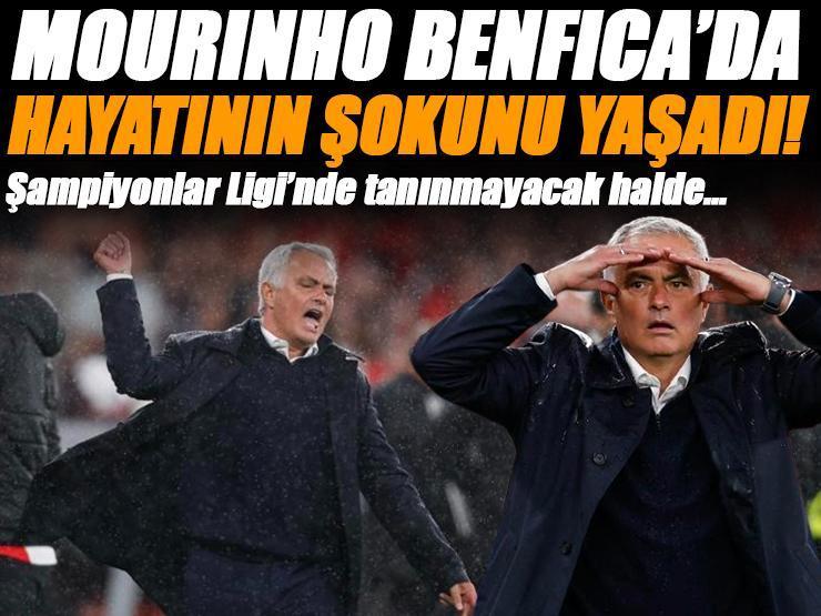 Jose Mourinho, Şampiyonlar Ligi'nde hayatının şokunu yaşadı! Benfica tanınmayacak halde...
