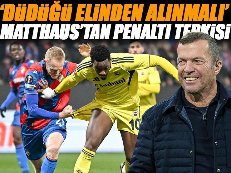 Lothar Matthaus'tan Plzen-Fenerbahçe maçında verilmeyen penaltıya tepki: 'Çok açıktı!'