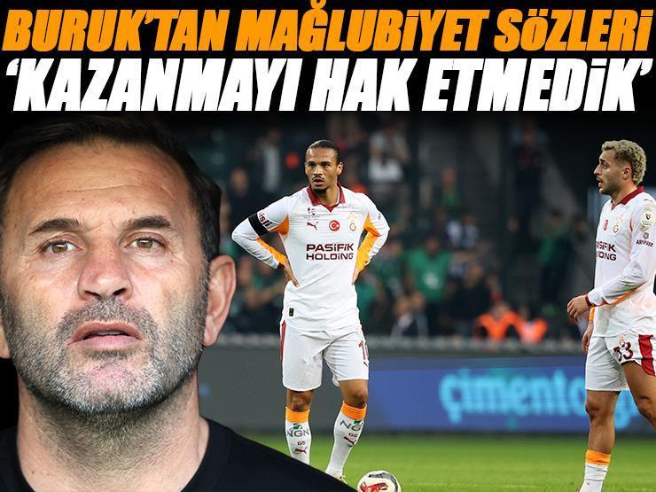 Okan Buruk'tan mağlubiyet sözleri: 'Kazanmayı hak etmedik'