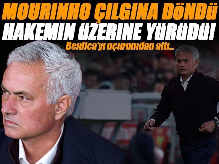 Jose Mourinho, Portekiz'de ortalığı birbirine kattı! Hakemin üzerine yürüdü...