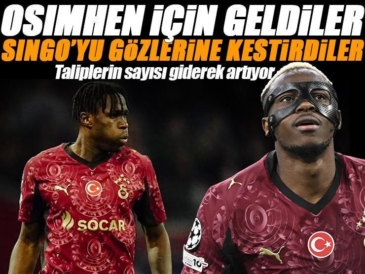 Osimhen'i görmeye geldiler Singo'yu gözlerine kestirdiler! Talipler Galatasaray'ın kapısında kuyruk
