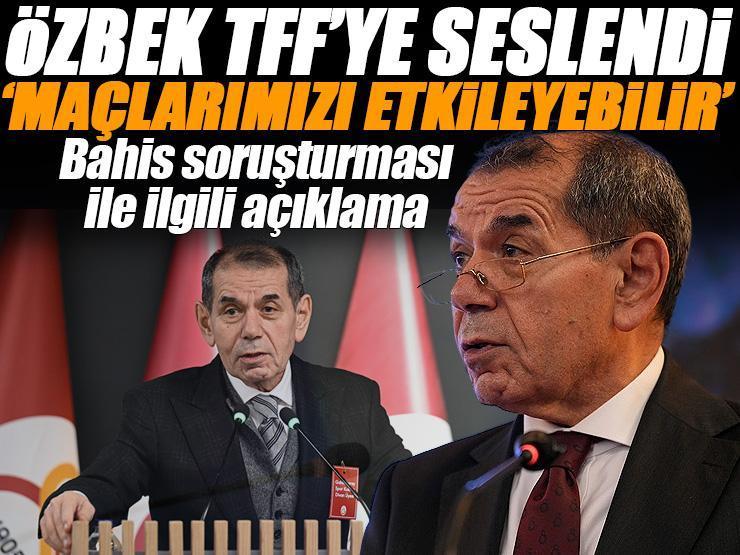 'Maçlarımıza etki edebilir' Galatasaray Başkanı Dursun Özbek, TFF'ye seslendi: Kurunun yanında yaş da yanmasın