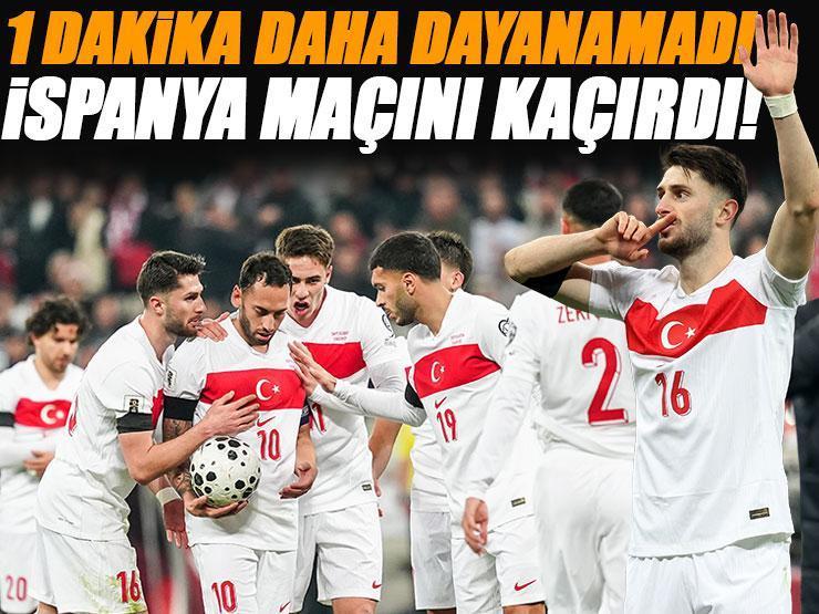 İsmail Yüksek 1 dakika daha dayanamadı, İspanya maçını kaçırdı