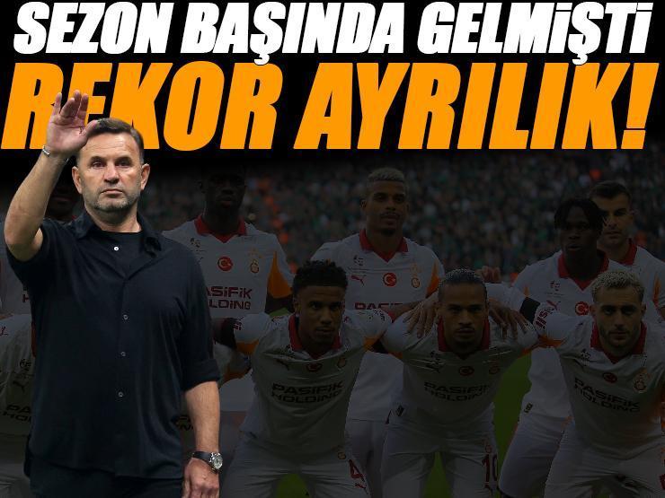 Galatasaray'da rekor ayrılık! Sezon başında gelmişti