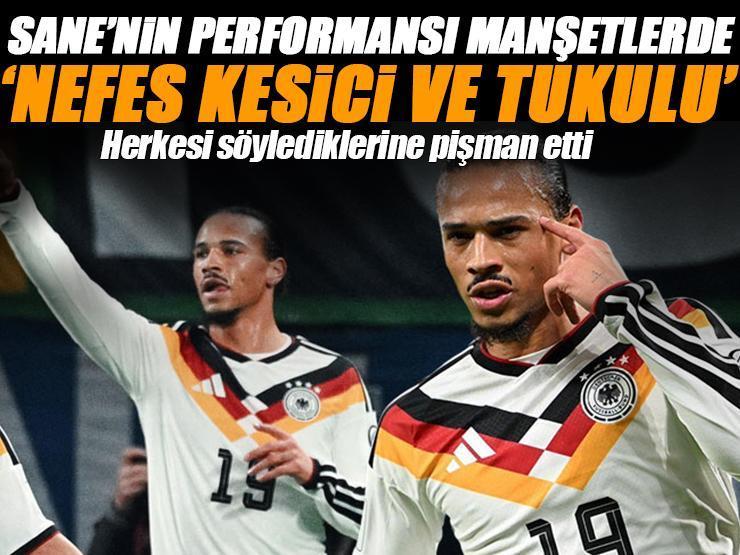 Leroy Sane performansıyla herkesi söylediklerine pişman etti! Almanya'da manşetlerde: Nefes kesici, tutkulu, çılgın