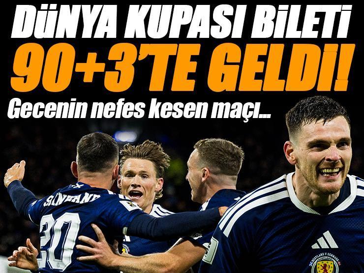 90+3'te Dünya Kupası bileti! Gecenin maçı nefesleri kesti...