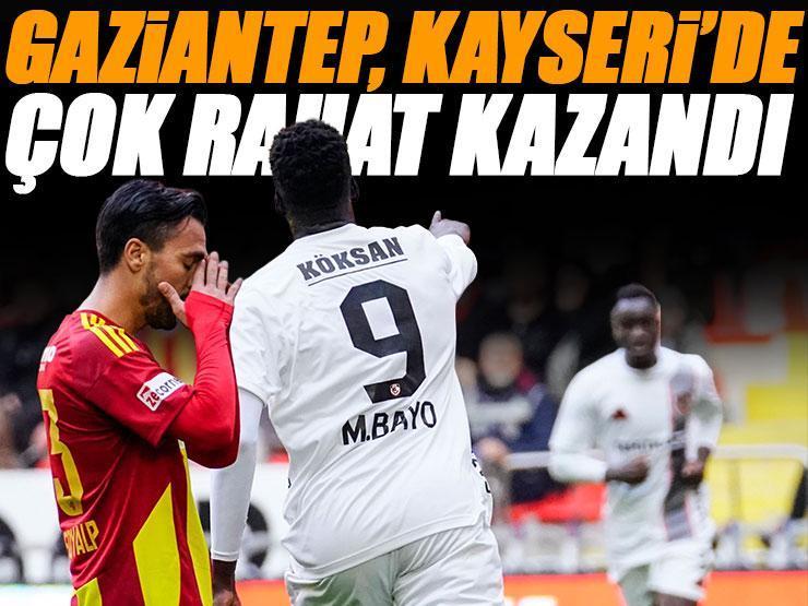 Gaziantep FK, Kayseri'den çok rahat çıktı | Maç sonucu Kayserispor 0-3 Gaziantep FK (Süper Lig 13. hafta)