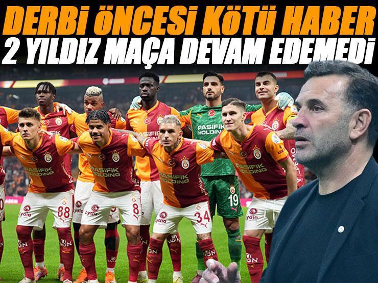 Galatasaray'da 2 sakatlık birden! Yıldız oyuncular devam edemedi