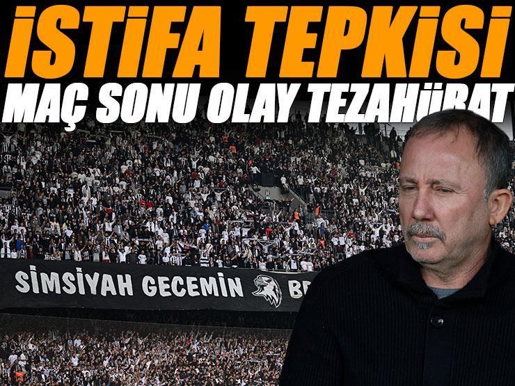 Beşiktaş tribünlerinden maç sonu olay tepki! İstifa tezahüratı...