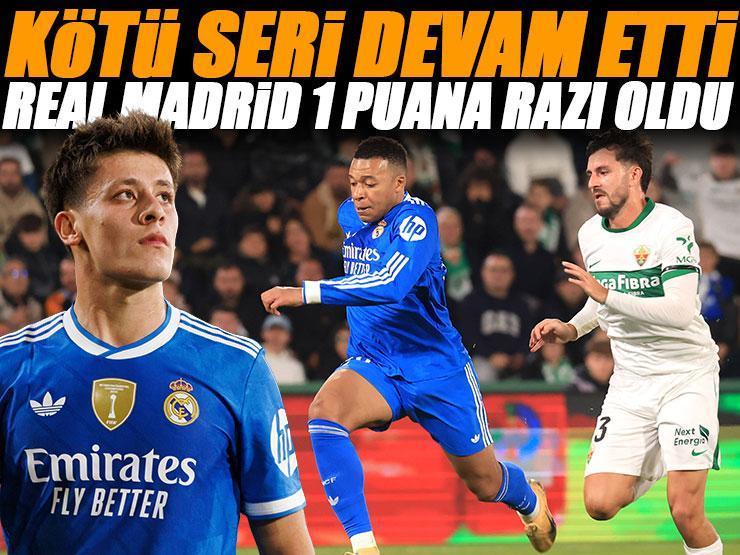 Arda Güler'in çabası yetmedi! Real Madrid deplasmanda 1 puana razı oldu | Elche - Real Madrid maç sonucu: 2-2
