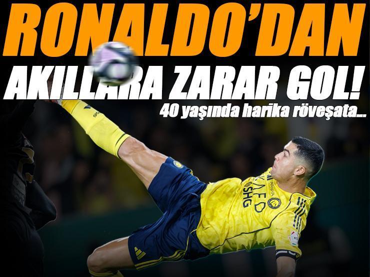 Cristiano Ronaldo'dan akıllara zarar gol: 40 yaşında harika röveşata...