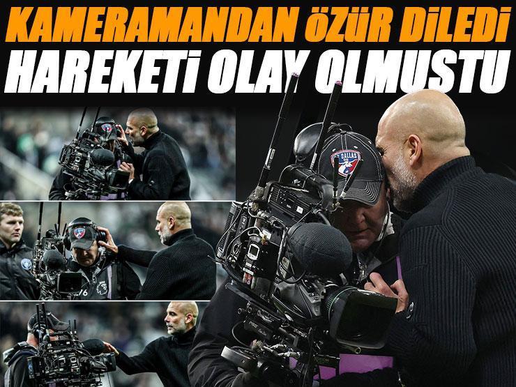 Guardiola kameramandan özür diledi... 'Mükemmel bir insan değilim ve hatalar yapıyorum'