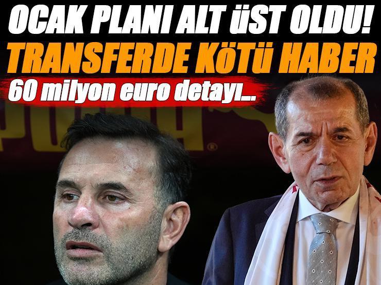 Galatasaray'a transferde 60 milyon euro'luk büyük şok! Ocak planı alt üst oldu...