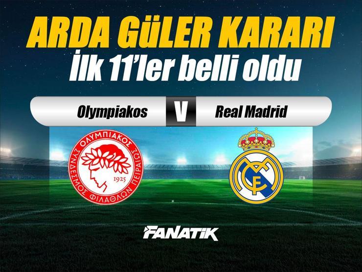 Olympiakos - Real Madrid maçı ne zaman, saat kaçta hangi kanalda? (Arda Güler 11'de mi?)