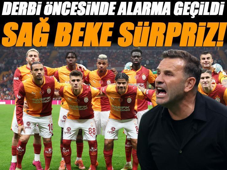 Galatasaray Fenerbahçe derbisi öncesinde seferberlik! Sağ bekte sürpriz isim