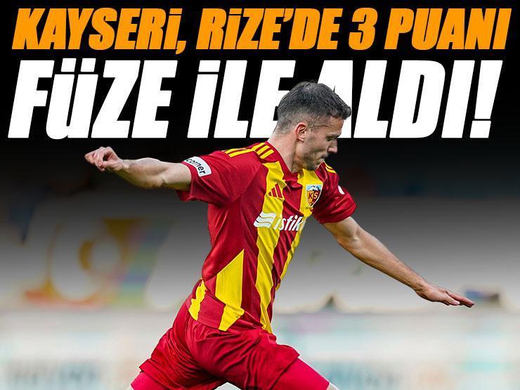 Kayserispor, Rize'de derin bir nefes aldı | Maç sonucu Rizespor - Kayserispor: 0-1 (Süper Lig 14. hafta)