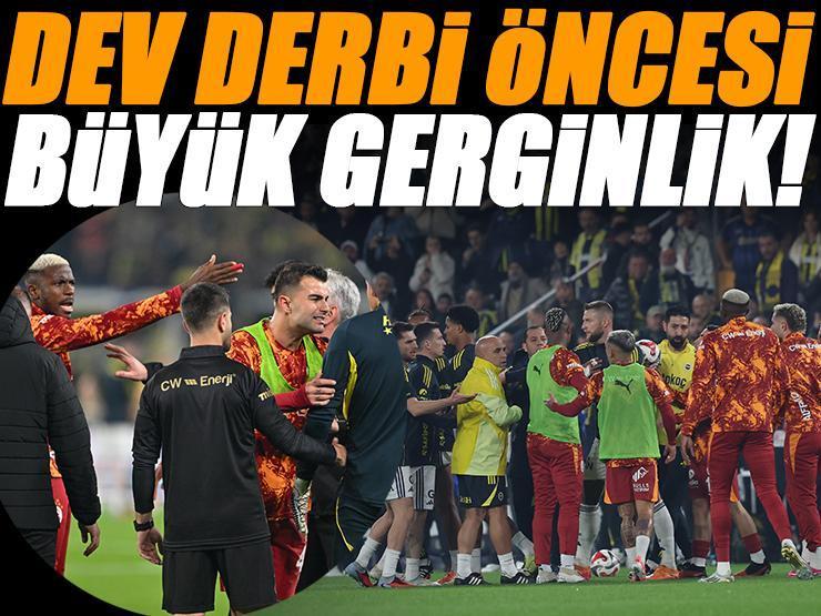 Fenerbahçe- Galatasaray derbisi öncesi gerilim! Zor ayırdılar