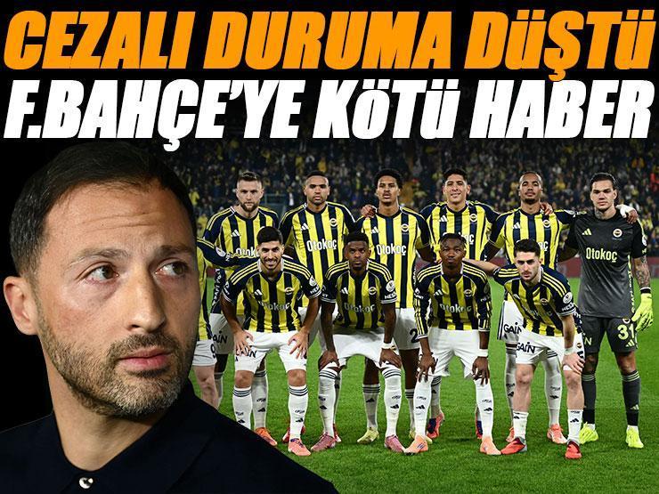 Cezalı duruma düştü! Fenerbahçe'ye yıldız isminden kötü haber