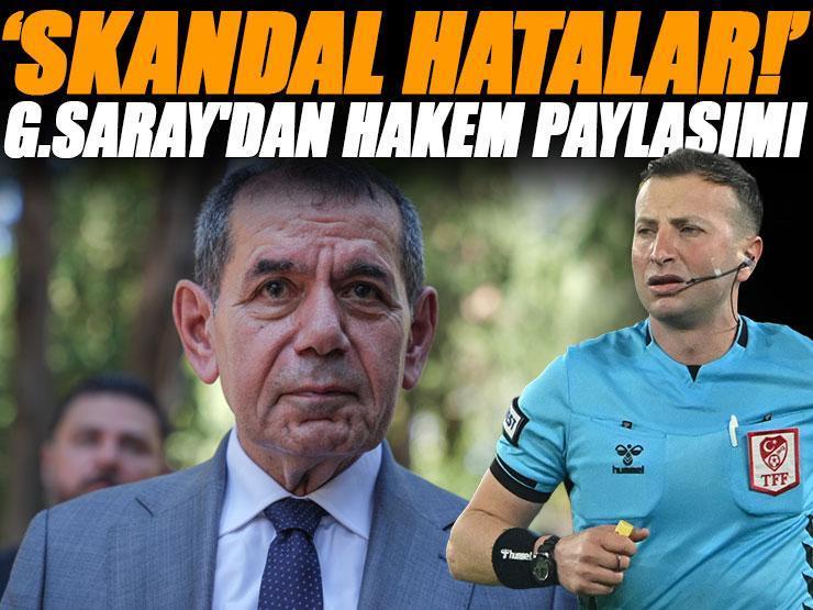 Galatasaray'dan derbi sonrası hakem tepkisi! 'Skandal hakem hataları!'