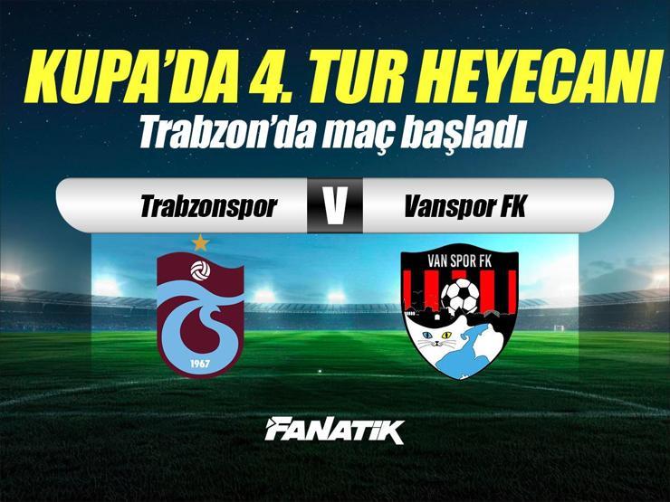 CANLI I Trabzonspor - Vanspor FK (Ziraat Türkiye Kupası 4. Tur maçı)