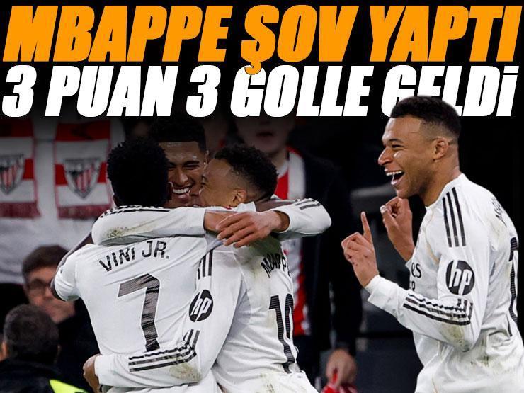 (ÖZET) Kylian Mbappe şov yaptı! Real Madrid 3 puanı 3 golle aldı | Athletic Bilbao - Real Madrid maç sonucu: 0-3