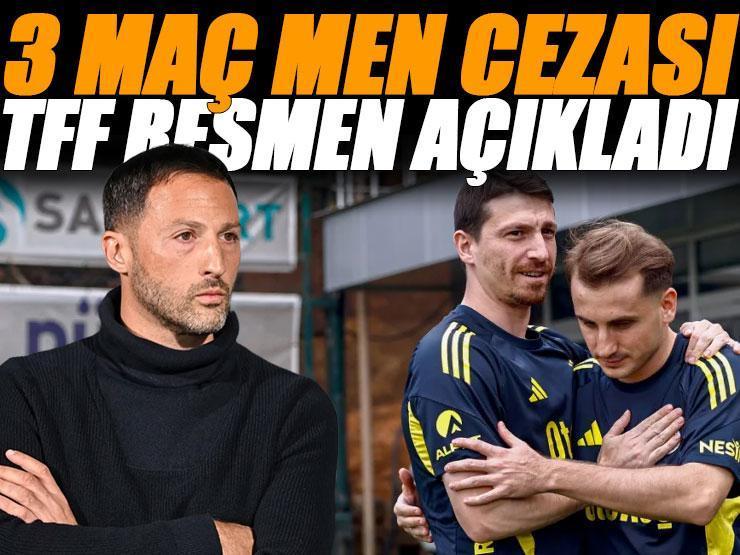 TFF'den Fenerbahçe'nin yıldızına 3 maç men cezası