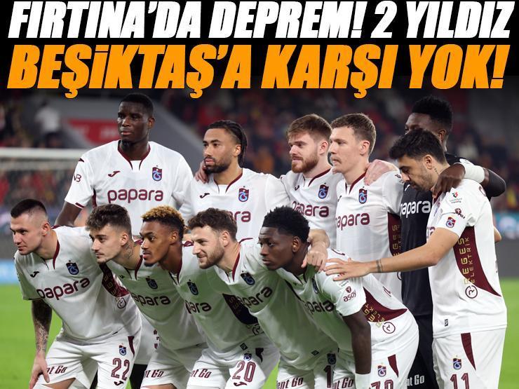 Trabzonspor'da deprem! İki yıldız Beşiktaş maçında yok
