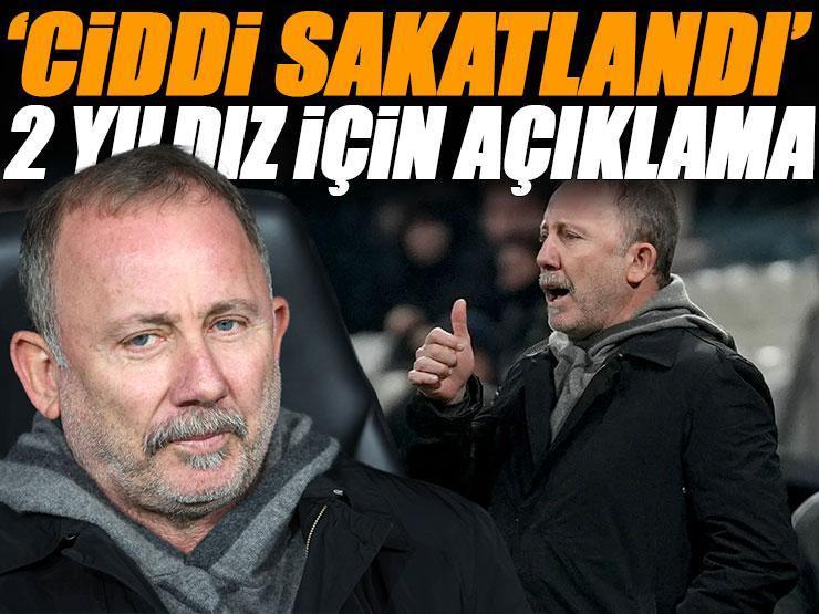 Beşiktaş teknik direktörü Sergen Yalçın: 'Ciddi sakatlandı'