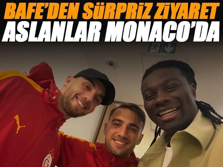 'Aslanlar Monaco'da!' Bafetimbi Gomis'ten Galatasaray kampına sürpriz ziyaret