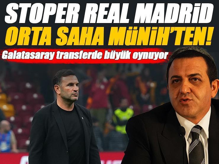 Stoperde Real Madrid, orta sahada Bayern Münih: Galatasaray'ın transfer planı ortaya çıktı! İki yıldız hedefte