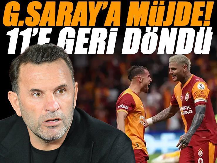 Galatasaray'a müjdeli haber! 11'e geri döndü
