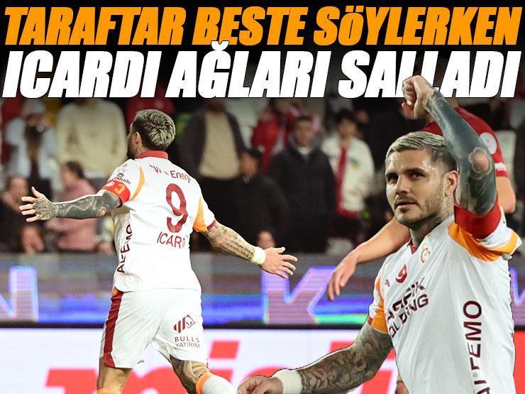 Taraftar beste söylüyor, Icardi golü atıyor! Galatasaray'ın kaptanı maça noktayı koydu