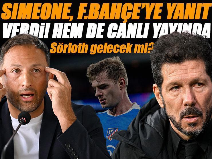 Diego Simeone'den Fenerbahçe'ye Sörloth mesajı! Canlı yayında, kendi ağzıyla açıkladı...