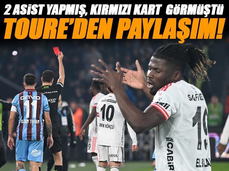 Beşiktaşlı El Bilal Toure'den paylaşım! Trabzonspor maçına damga vurmuştu